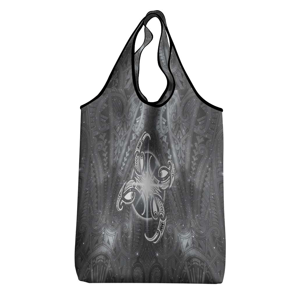 New Zealand Matariki Ururangi Grocery Bag Maori Moko Grey Galaxy LT05 - Polynesian Pride