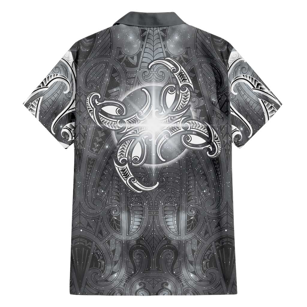 New Zealand Matariki Ururangi Hawaiian Shirt Maori Moko Grey Galaxy LT05 - Polynesian Pride