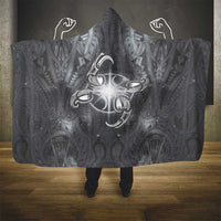 New Zealand Matariki Ururangi Hooded Blanket Maori Moko Grey Galaxy LT05 - Polynesian Pride