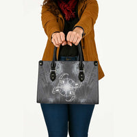 New Zealand Matariki Ururangi Leather Bag Maori Moko Grey Galaxy LT05 - Polynesian Pride