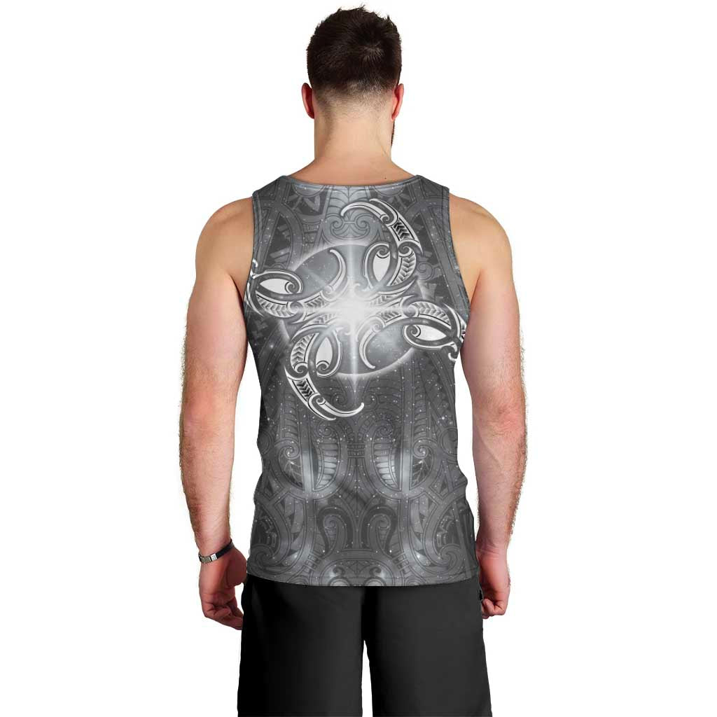 New Zealand Matariki Ururangi Men Tank Top Maori Moko Grey Galaxy LT05 - Polynesian Pride