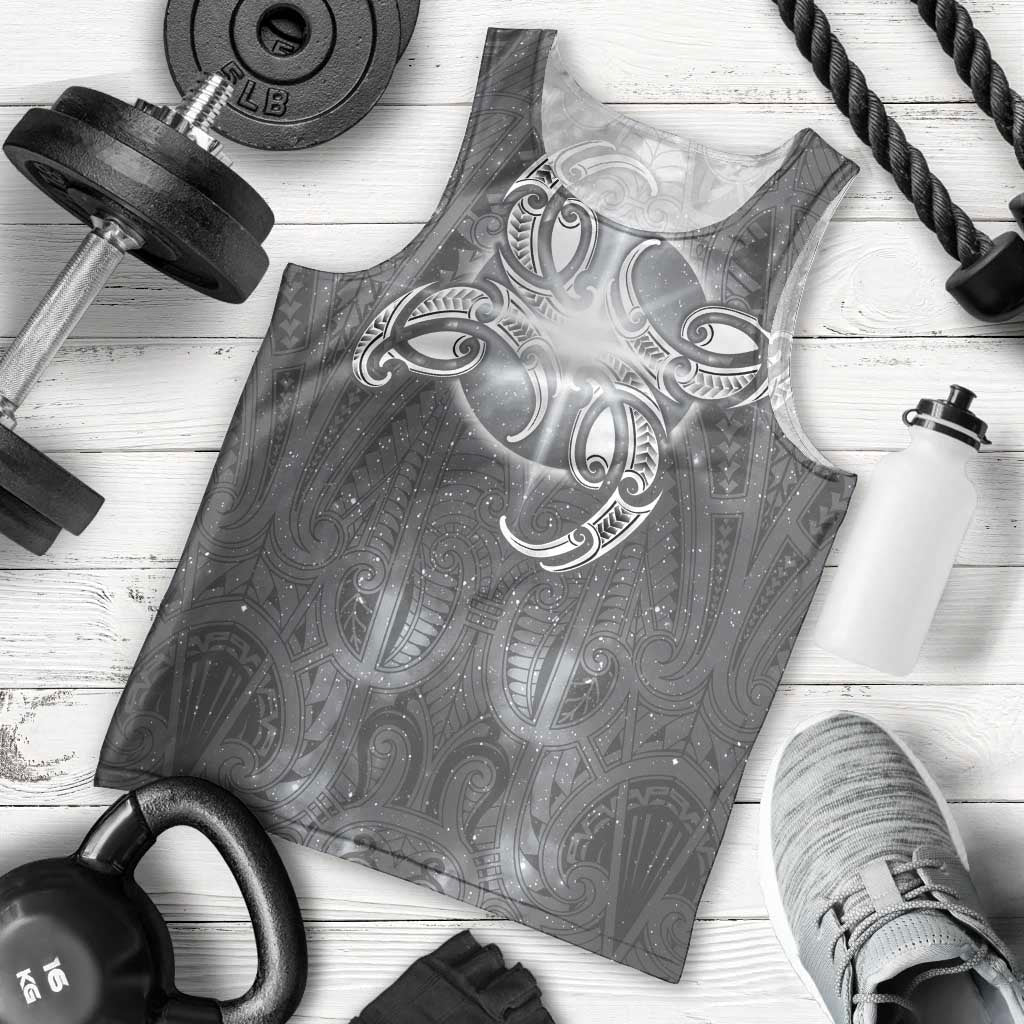 New Zealand Matariki Ururangi Men Tank Top Maori Moko Grey Galaxy LT05 - Polynesian Pride