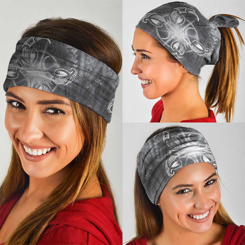 New Zealand Matariki Ururangi Neck Gaiter Maori Moko Grey Galaxy LT05 - Polynesian Pride