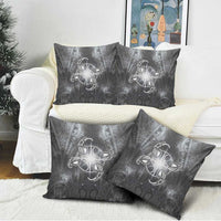 New Zealand Matariki Ururangi Pillow Cover Maori Moko Grey Galaxy