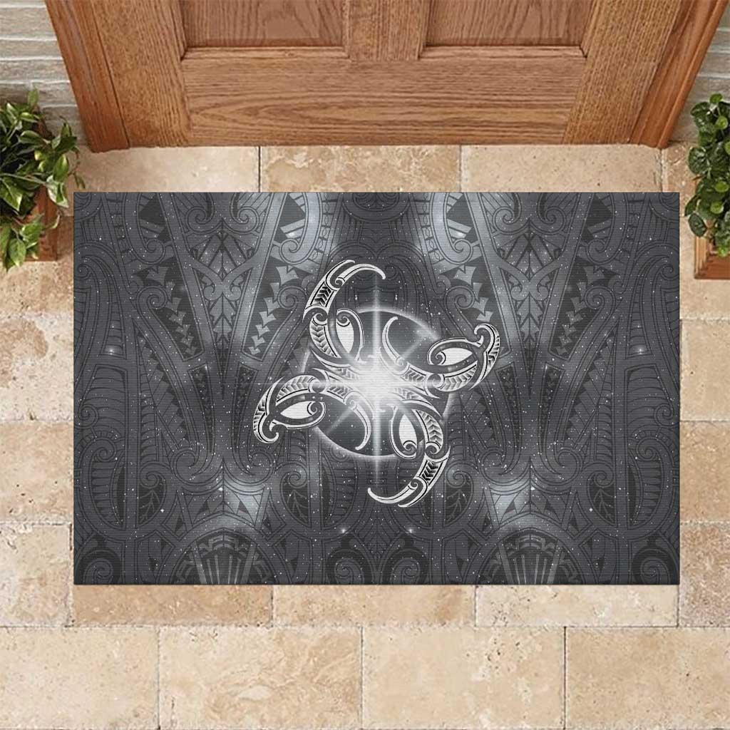 New Zealand Matariki Ururangi Rubber Doormat Maori Moko Grey Galaxy LT05 Grey - Polynesian Pride