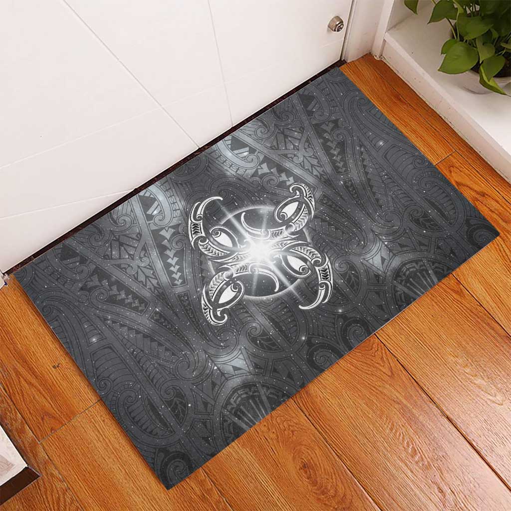New Zealand Matariki Ururangi Rubber Doormat Maori Moko Grey Galaxy LT05 - Polynesian Pride