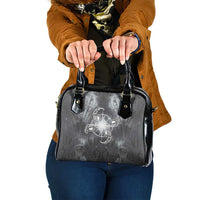 New Zealand Matariki Ururangi Shoulder Handbag Maori Moko Grey Galaxy