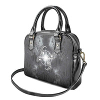 New Zealand Matariki Ururangi Shoulder Handbag Maori Moko Grey Galaxy