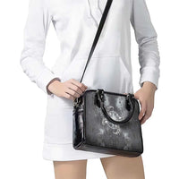 New Zealand Matariki Ururangi Shoulder Handbag Maori Moko Grey Galaxy