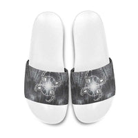 New Zealand Matariki Ururangi Slide Sandals Maori Moko Grey Galaxy LT05 Grey - Polynesian Pride