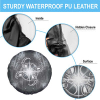 New Zealand Matariki Ururangi Spare Tire Cover Maori Moko Grey Galaxy LT05 - Polynesian Pride
