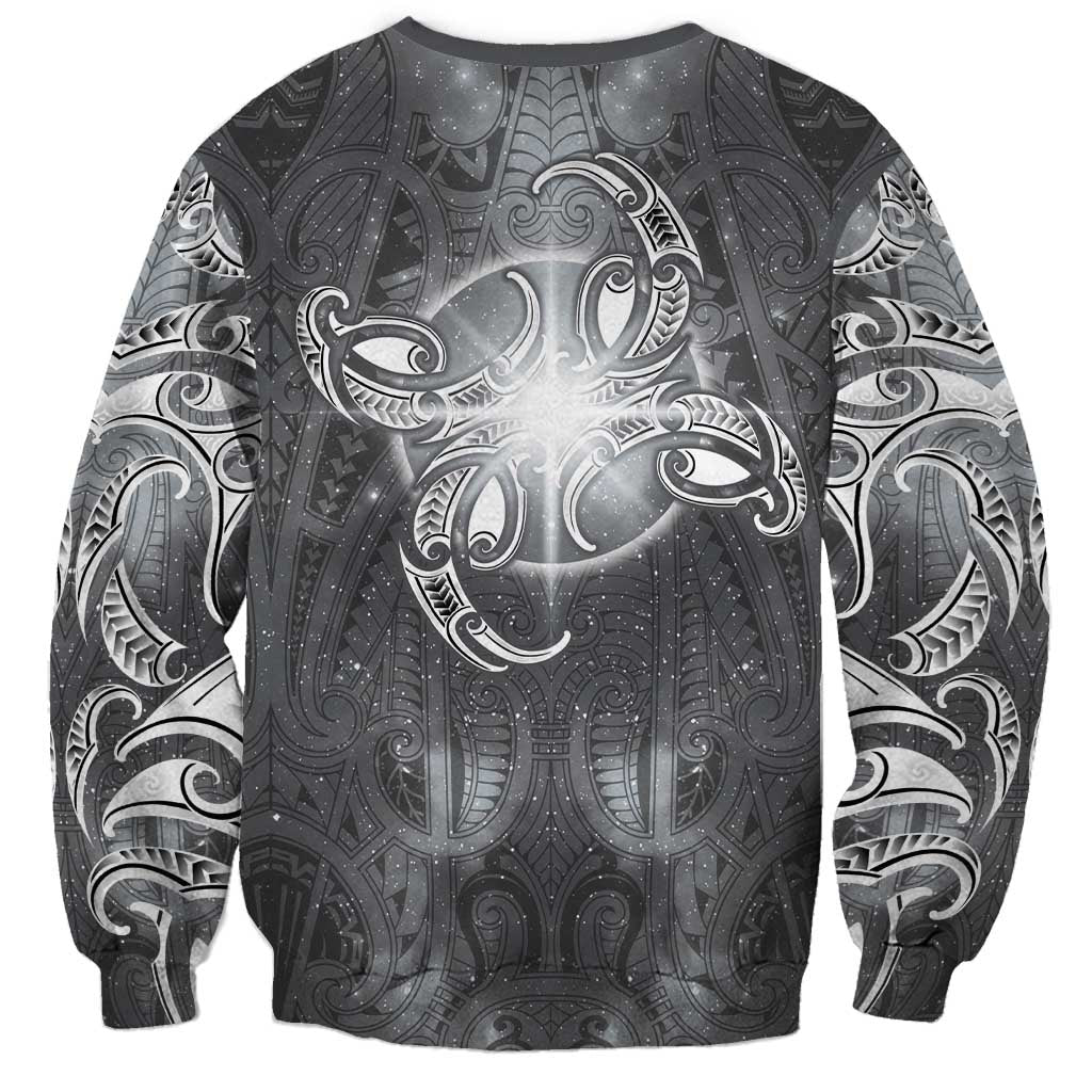 New Zealand Matariki Ururangi Sweatshirt Maori Moko Grey Galaxy LT05 - Polynesian Pride