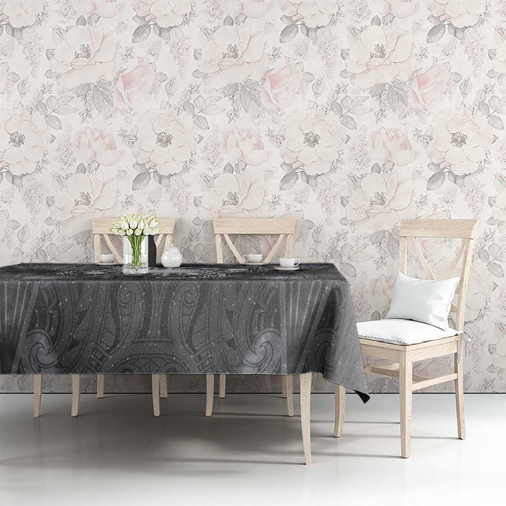 New Zealand Matariki Ururangi Tablecloth Maori Moko Grey Galaxy LT05 - Polynesian Pride