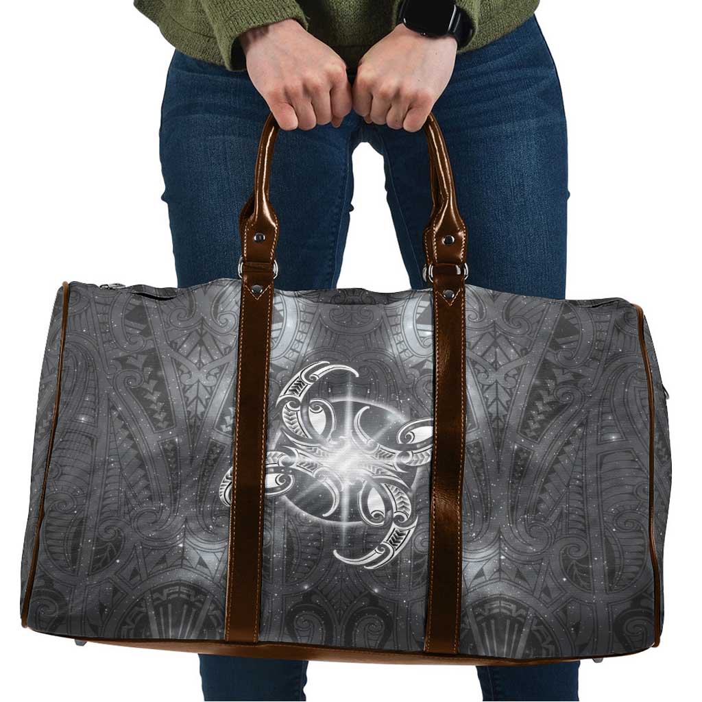 New Zealand Matariki Ururangi Travel Bag Maori Moko Grey Galaxy