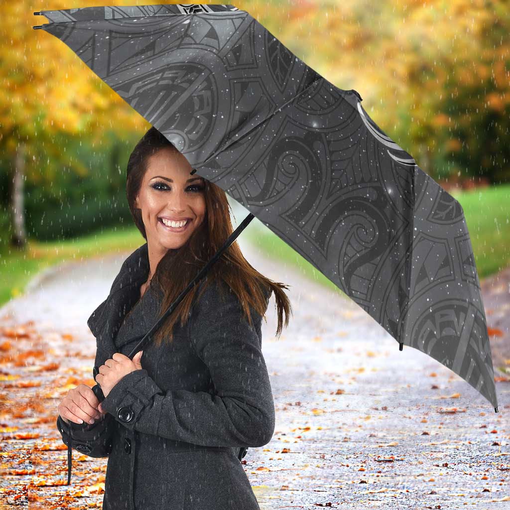 New Zealand Matariki Ururangi Umbrella Maori Moko Grey Galaxy LT05 - Polynesian Pride
