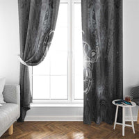 New Zealand Matariki Ururangi Window Curtain Maori Moko Grey Galaxy LT05 - Polynesian Pride