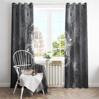 New Zealand Matariki Ururangi Window Curtain Maori Moko Grey Galaxy LT05 - Polynesian Pride