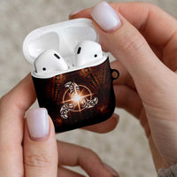 New Zealand Matariki Tupuanuku AirPods Case Maori Moko Brown Galaxy LT05 - Polynesian Pride