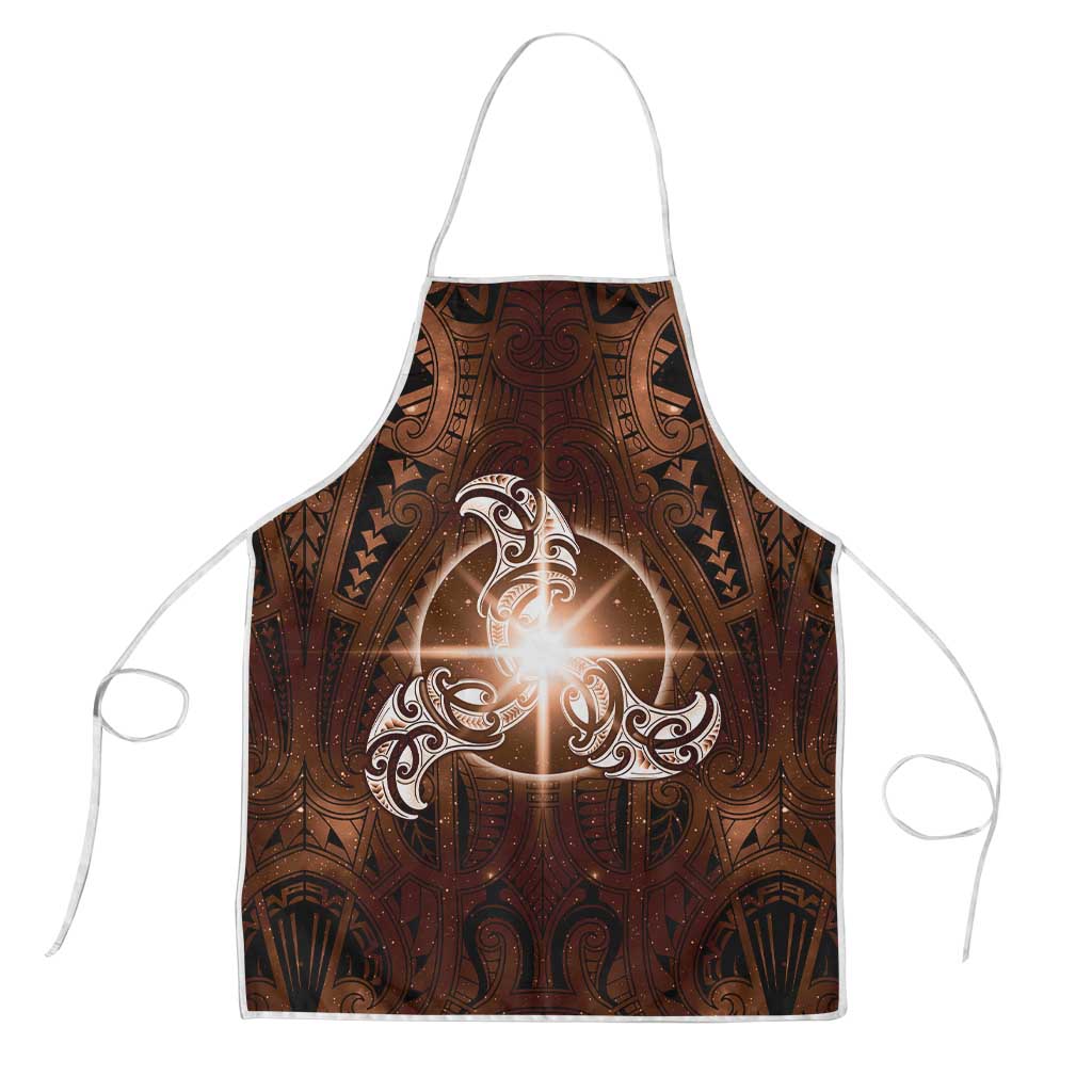 New Zealand Matariki Tupuanuku Apron Maori Moko Brown Galaxy LT05 Brown - Polynesian Pride