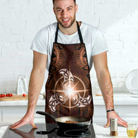 New Zealand Matariki Tupuanuku Apron Maori Moko Brown Galaxy LT05 - Polynesian Pride