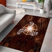 New Zealand Matariki Tupuanuku Area Rug Maori Moko Brown Galaxy LT05 - Polynesian Pride