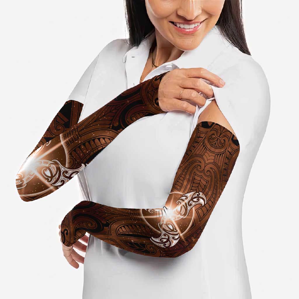 New Zealand Matariki Tupuanuku Arm Sleeves Maori Moko Brown Galaxy LT05 - Polynesian Pride