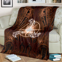 New Zealand Matariki Tupuanuku Blanket Maori Moko Brown Galaxy