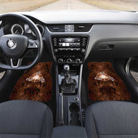 New Zealand Matariki Tupuanuku Car Mats Maori Moko Brown Galaxy LT05 Set 2pcs - Front Brown - Polynesian Pride