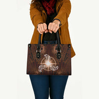 New Zealand Matariki Tupuanuku Leather Bag Maori Moko Brown Galaxy LT05 - Polynesian Pride