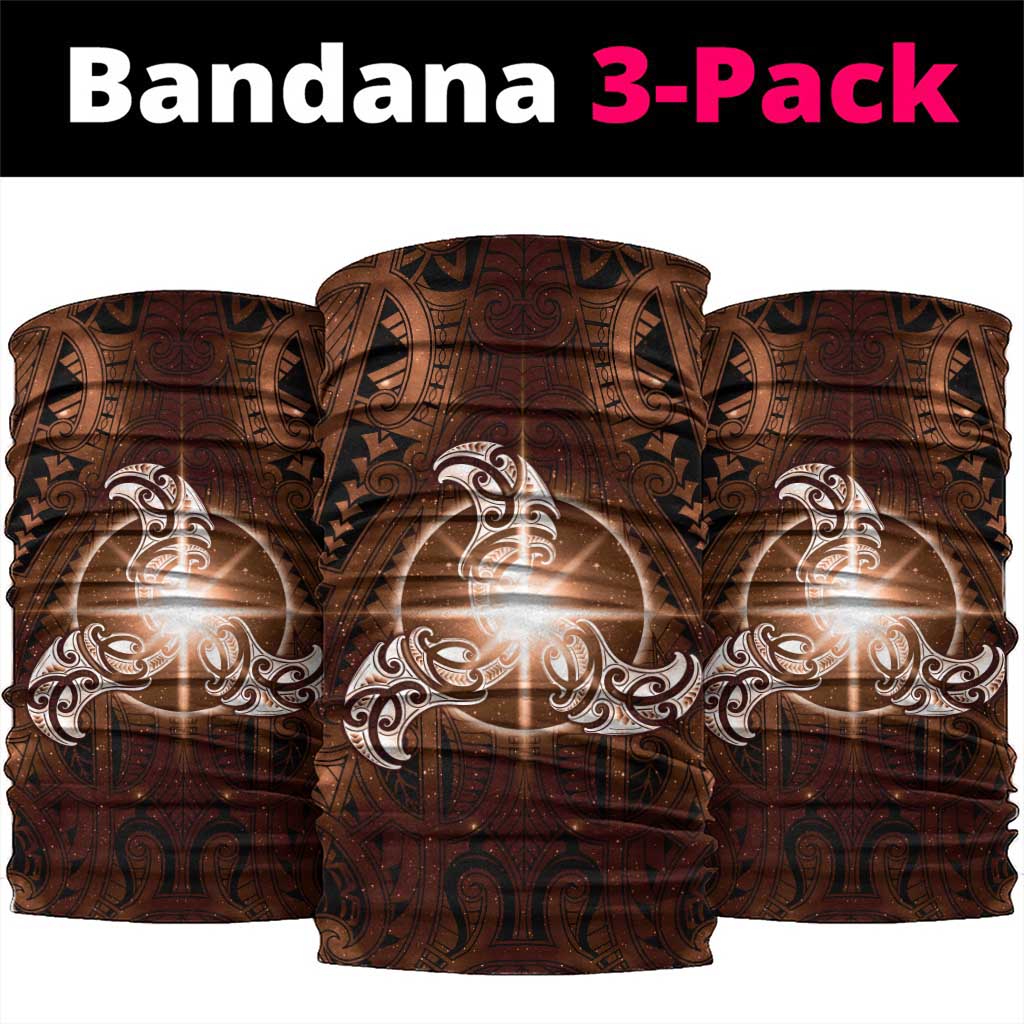 New Zealand Matariki Tupuanuku Neck Gaiter Maori Moko Brown Galaxy
