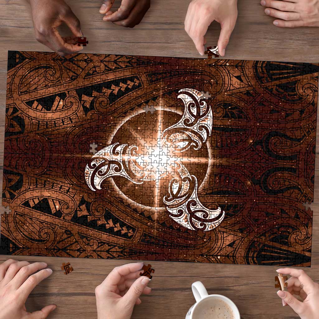 New Zealand Matariki Tupuanuku Puzzle Maori Moko Brown Galaxy LT05 - Polynesian Pride