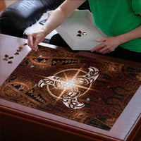 New Zealand Matariki Tupuanuku Puzzle Maori Moko Brown Galaxy LT05 - Polynesian Pride