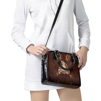 New Zealand Matariki Tupuanuku Shoulder Handbag Maori Moko Brown Galaxy LT05 - Polynesian Pride