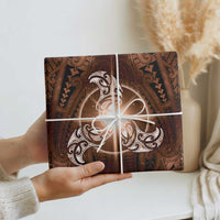 New Zealand Matariki Tupuanuku Wrapping Paper Maori Moko Brown Galaxy
