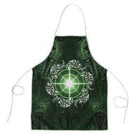 New Zealand Matariki Tupuarangi Apron Maori Moko Green Galaxy LT05 Green - Polynesian Pride