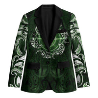 New Zealand Matariki Tupuarangi Blazer Maori Moko Green Galaxy LT05 Unisex Green - Polynesian Pride