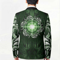 New Zealand Matariki Tupuarangi Blazer Maori Moko Green Galaxy LT05 - Polynesian Pride