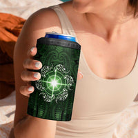 New Zealand Matariki Tupuarangi 4 in 1 Can Cooler Tumbler Maori Moko Green Galaxy