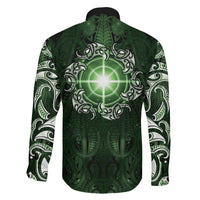 New Zealand Matariki Tupuarangi Family Matching Mermaid Dress and Hawaiian Shirt Maori Moko Green Galaxy