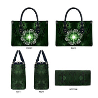 New Zealand Matariki Tupuarangi Leather Bag Maori Moko Green Galaxy LT05 - Polynesian Pride