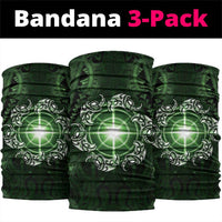 New Zealand Matariki Tupuarangi Neck Gaiter Maori Moko Green Galaxy LT05 package One Size: 25*50cm Green - Polynesian Pride