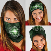 New Zealand Matariki Tupuarangi Neck Gaiter Maori Moko Green Galaxy LT05 - Polynesian Pride