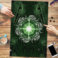 New Zealand Matariki Tupuarangi Puzzle Maori Moko Green Galaxy LT05 Green - Polynesian Pride