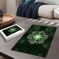 New Zealand Matariki Tupuarangi Puzzle Maori Moko Green Galaxy LT05 - Polynesian Pride