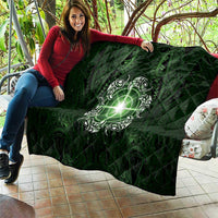 New Zealand Matariki Tupuarangi Quilt Maori Moko Green Galaxy LT05 - Polynesian Pride