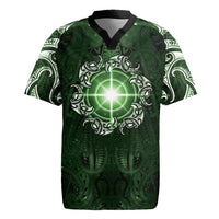 New Zealand Matariki Tupuarangi Rugby Jersey Maori Moko Green Galaxy LT05 Green - Polynesian Pride