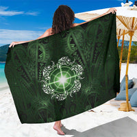 New Zealand Matariki Tupuarangi Sarong Maori Moko Green Galaxy LT05 One Size 44 x 66 inches Green - Polynesian Pride