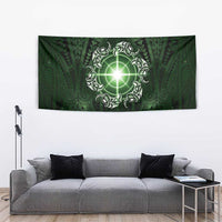 New Zealand Matariki Tupuarangi Tapestry Maori Moko Green Galaxy