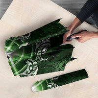 New Zealand Matariki Tupuarangi Umbrella Maori Moko Green Galaxy LT05 - Polynesian Pride