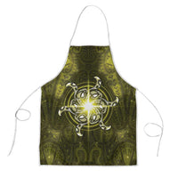 New Zealand Matariki Hiwaiterangi Apron Maori Moko Yellow Galaxy LT05 Yellow - Polynesian Pride
